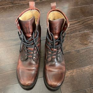 Frye Boots - Veronica Combat 7.5 brown